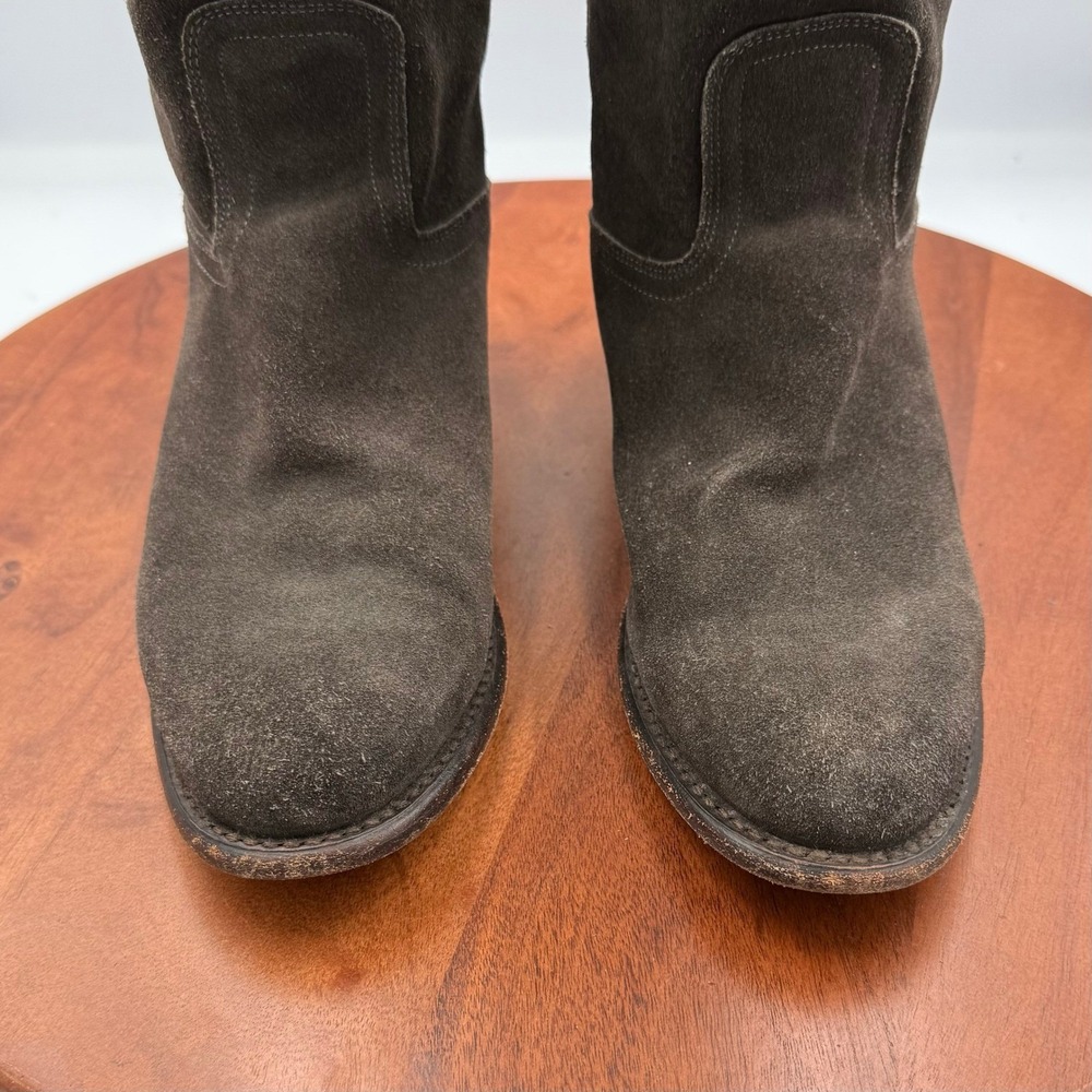 Frye Women Bari Slouch Suede Knee High Boots Size 8 Dark Brown Riding Boho 77072 - Picture 2 of 15
